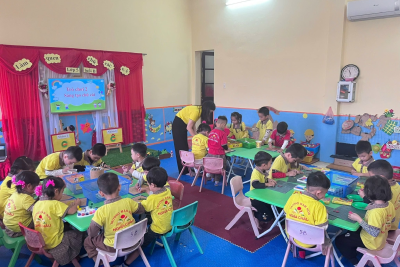 HOẠT ĐỘNG HỌC LÀM QUEN VỚI CHỮ CÁI – LỚP 5 TUỔI B