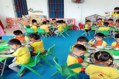 TRƯỜNG MẦM NON NGHĨA CHÂU TĂNG CƯỜNG CÔNG TÁC ĐẢM BẢO AN TOÀN THỰC PHẨM CHO TRẺ