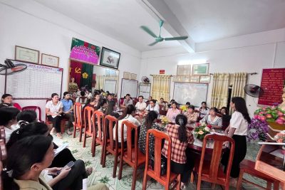 Trường mầm non Nghĩa Châu tổ chức hội nghị cha mẹ học sinh năm học 2025 – 2026